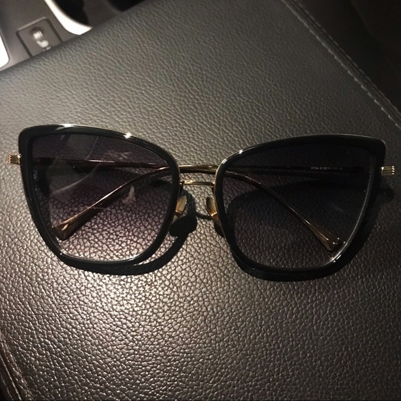✨UV Gold Frame Black Cat Eye Sunglasses - Picture 3 of 5